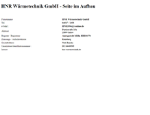 Tablet Screenshot of hnr-waermetechnik.de